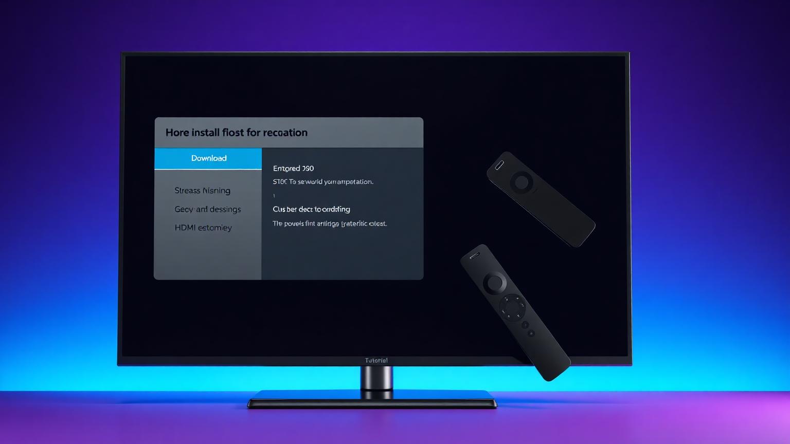 TV showing IPTV Smarters installation wizard on Fire Stick