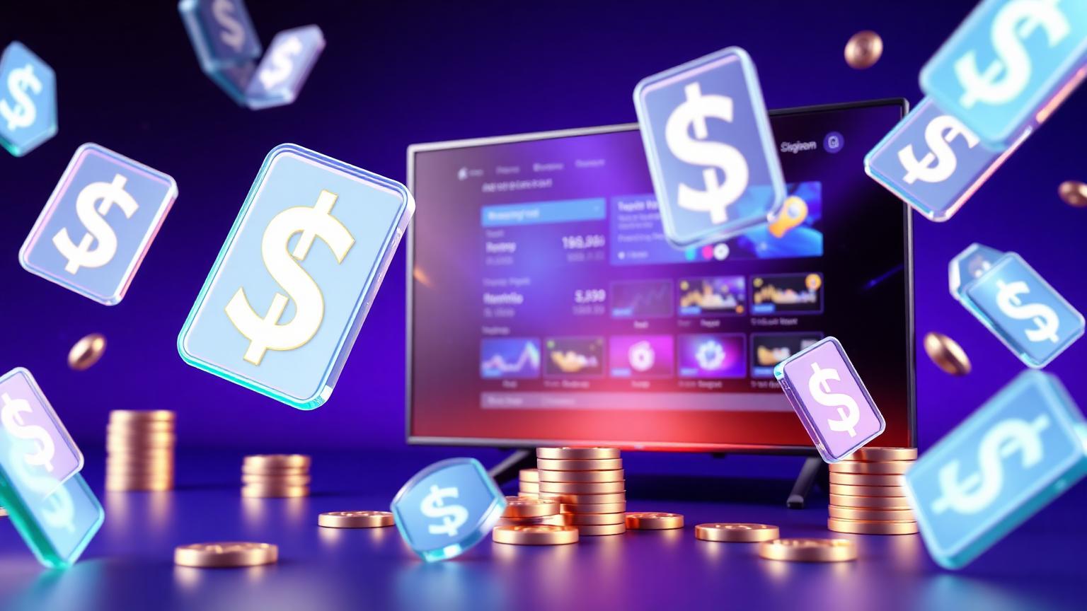 IPTV subscription pricing tags around a Smart TV — IPTV cost comparison 2026